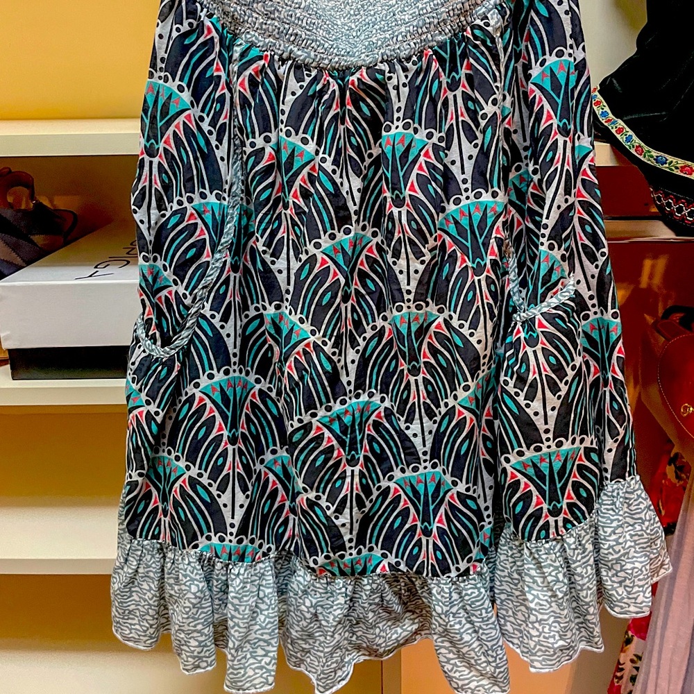 Strapless Theme Mini Dress with Pockets - Expandable